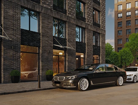 Машина на уличной парковке