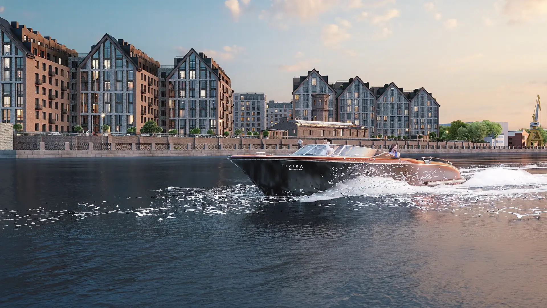 Лодка на фоне Матисова Острова